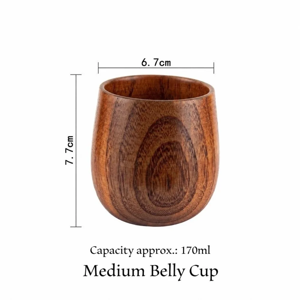 New Multi Shape Wild Jujube Wood Cup With Handle Natural Grain Tea Cup Wood Mug For Restaurant