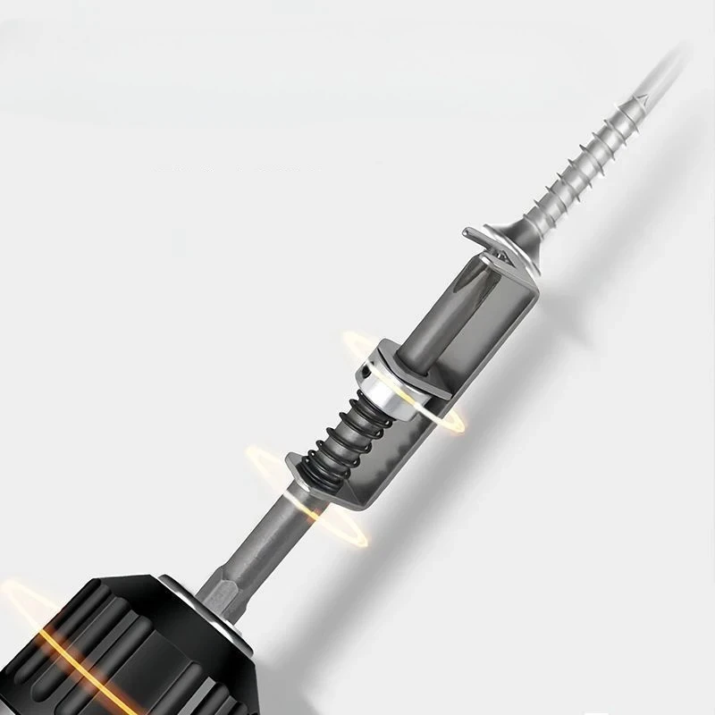 1pcs Spring Screw Holder Drill Bit Phillips Anti-Drop Screwdriver Bit Fixing Clamp Set Suitable for Electric Drills, DIY Repair.