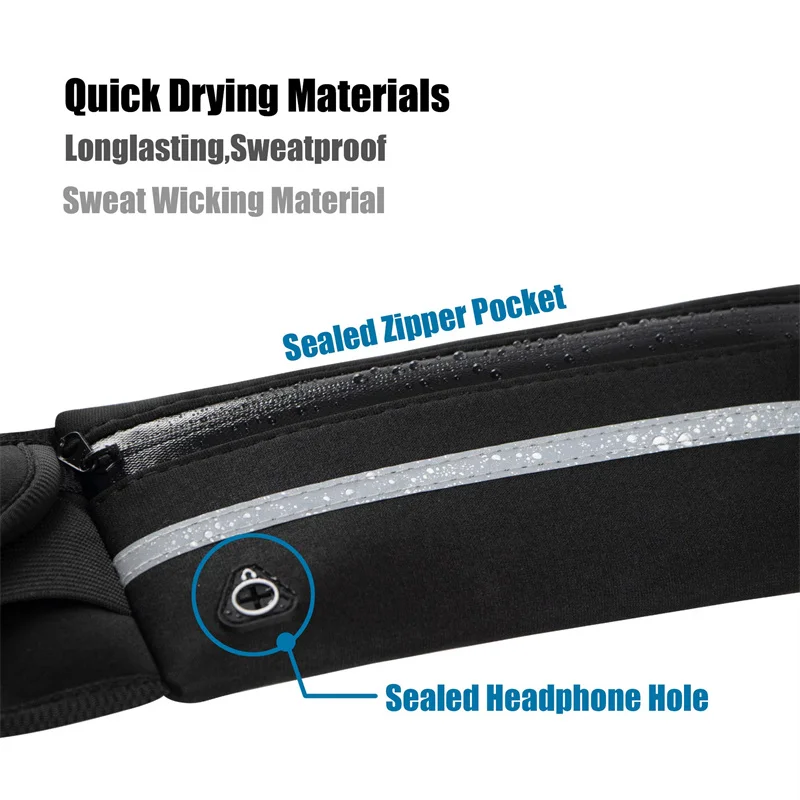 New Running Bag Cycling Bag Waist Bag Belt Bag Waterproof Sports Fanny Pack Mobile Phone Case Gym Running Jogging Run Pouch