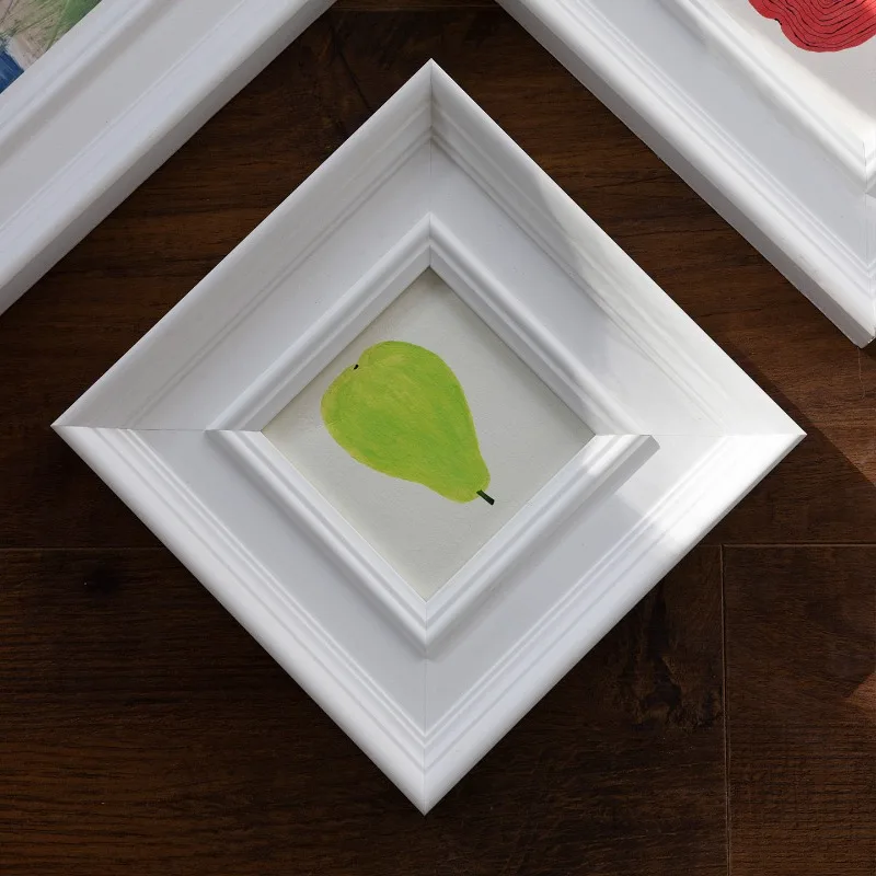 Simple White Solid Wood Photo Frame Vintage Oil Painting Watercolor Sketch Picture Frame Tabletop Wall Frame Multiple Sizes