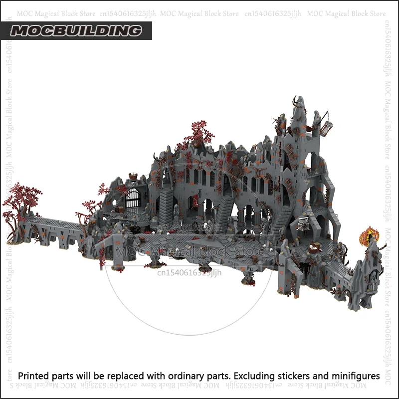 The Rings Movie UCS Dol-Guldur MOC Building Blocks Castle Architecture DIY Assembly Technology Bricks Collection Model Toys Gift