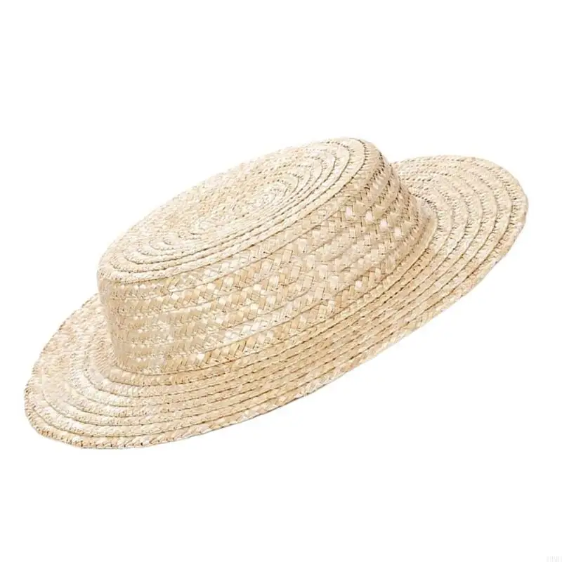 49MD Woven Straw Hat French Bonnet Hat Base Girl Sun Caps Teaparty Hat Lady Headwear