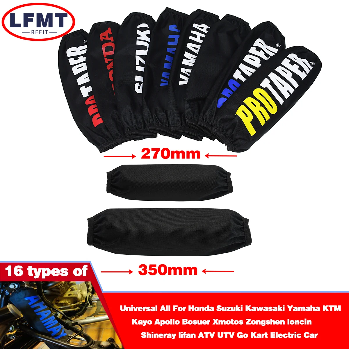 

Motorcycle 27cm 35cm Rear Shock Absorber Suspension Protector Protection Cover For Suzuki Honda LTZ Yamaha YFZ ATV Quad Scooter