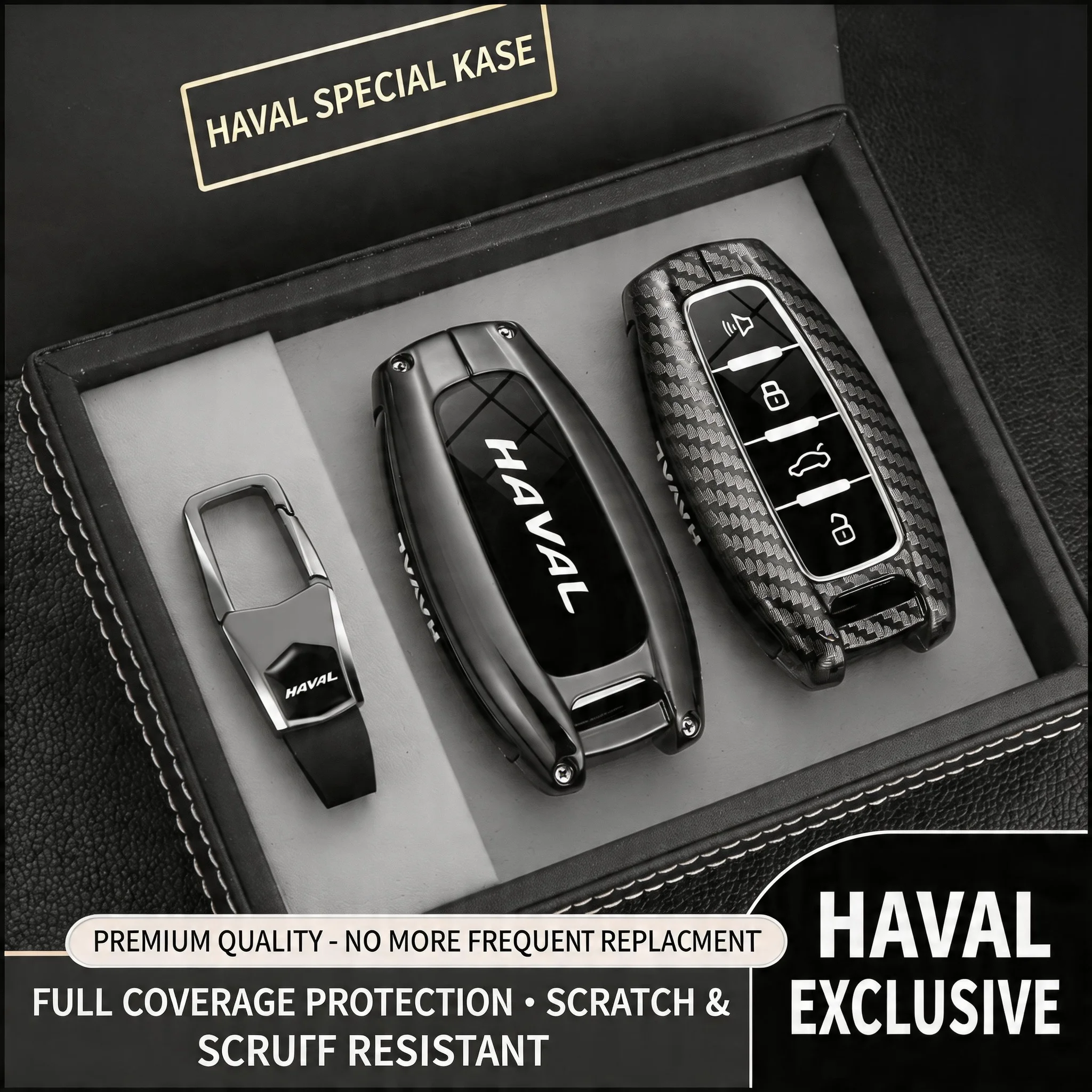 Leather Car Key Case Cover for Great Wall Haval H6 2025 H9 2024 F7x H5 H3 H2 M6 Cool Dog Plus Owl Dragon MAX F7 Accessories Man
