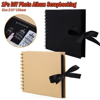 DIY 공예 앨범 스크랩북 종이 그림 앨범, 결혼 기념일 선물, 사진 앨범 스크랩북, 1 PC