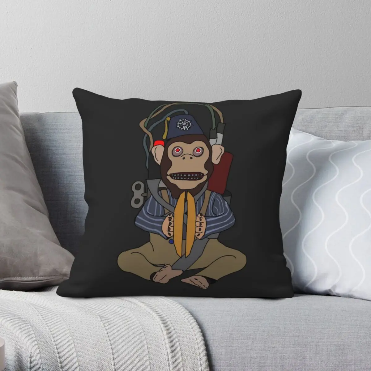 

Monkey Bomb Pillowcase Polyester Linen Velvet Creative Zip Decor Throw Pillow Case Sofa Cushion Cover Wholesale