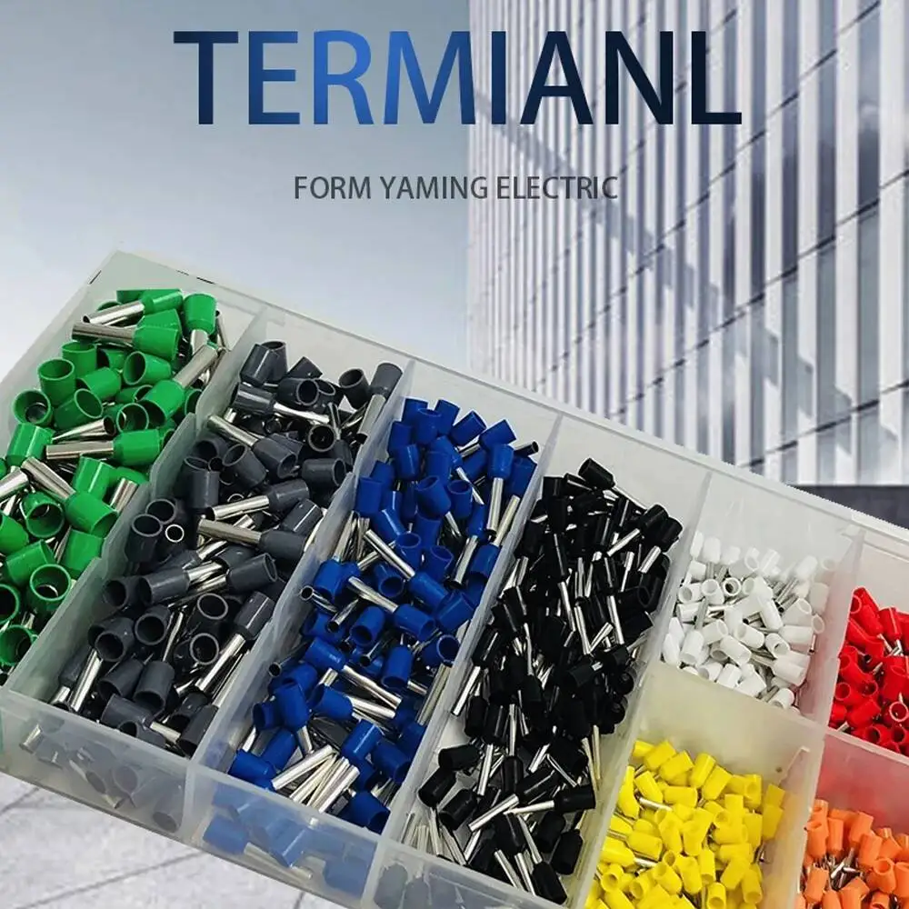 800 teile/satz Mixed Kupfer Draht Crimp Stecker Isolierte Cord Pin End Rohr Terminal Tool Kit Set AWG 10-22