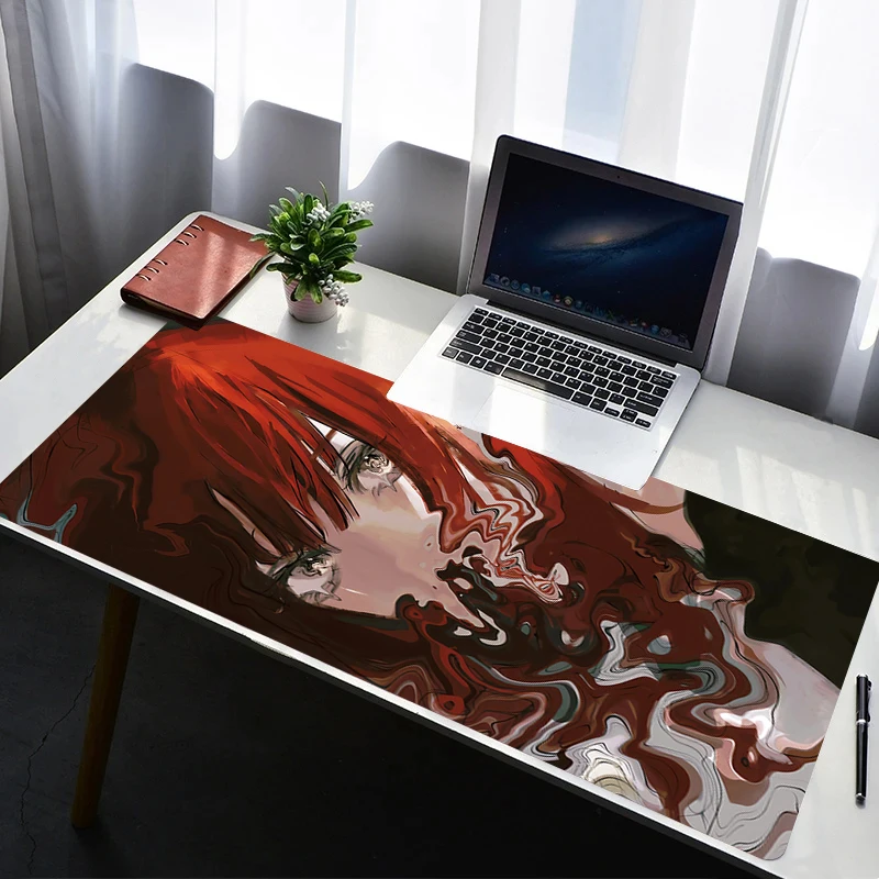 

Mouse Pad Laptop Rubber Extended C-chainsaw Man Makima Desktop Mat Computer Gamer HD Mousepad PC Gaming Accessories Keyboard Pad