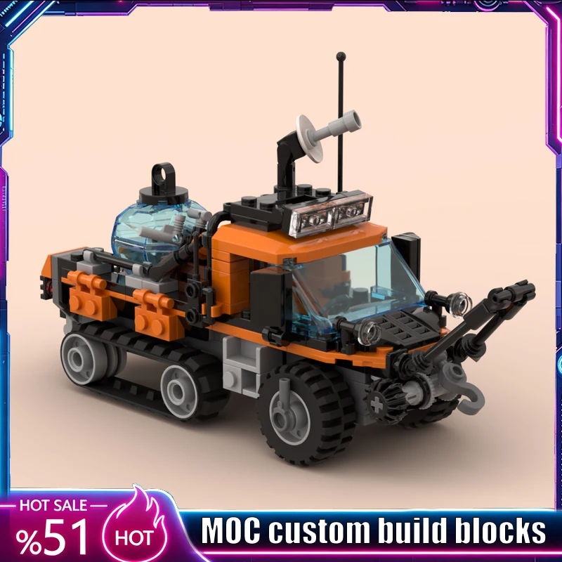 228PCS MOC Arctic Utility Half Track Off Road Vehicle Model DIY Creative Blocks Technical Puzzle Assembly Collector Display Gift