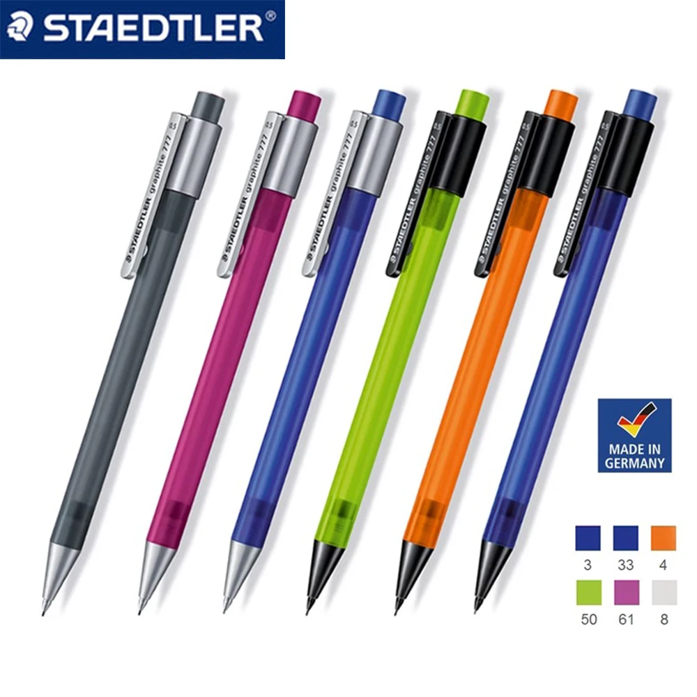 1pc German STAEDTLER Mechanical Pencil 0.5/0.7mm Office School Manga Drawing Sketching Not Easily Broken Lead 777 Art Supplies