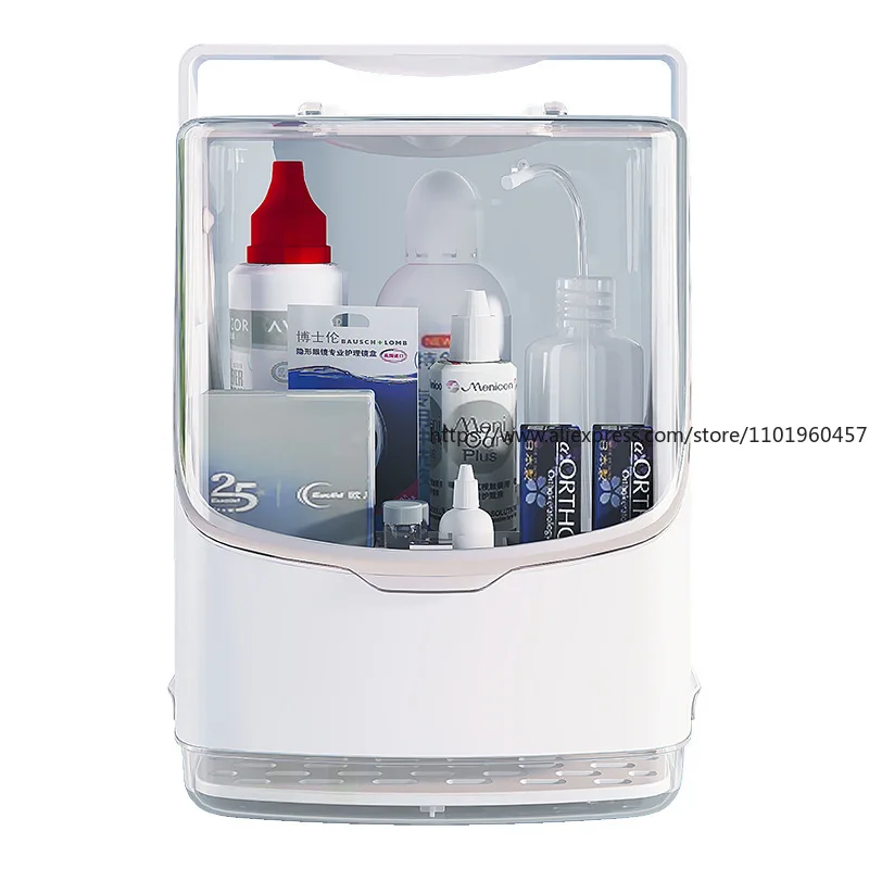 Portable Storage Case for OK Lens/RGP Hard Contact Lenses Travel-Friendly Organizer Box Corneal Reshaping Lens Care Solution