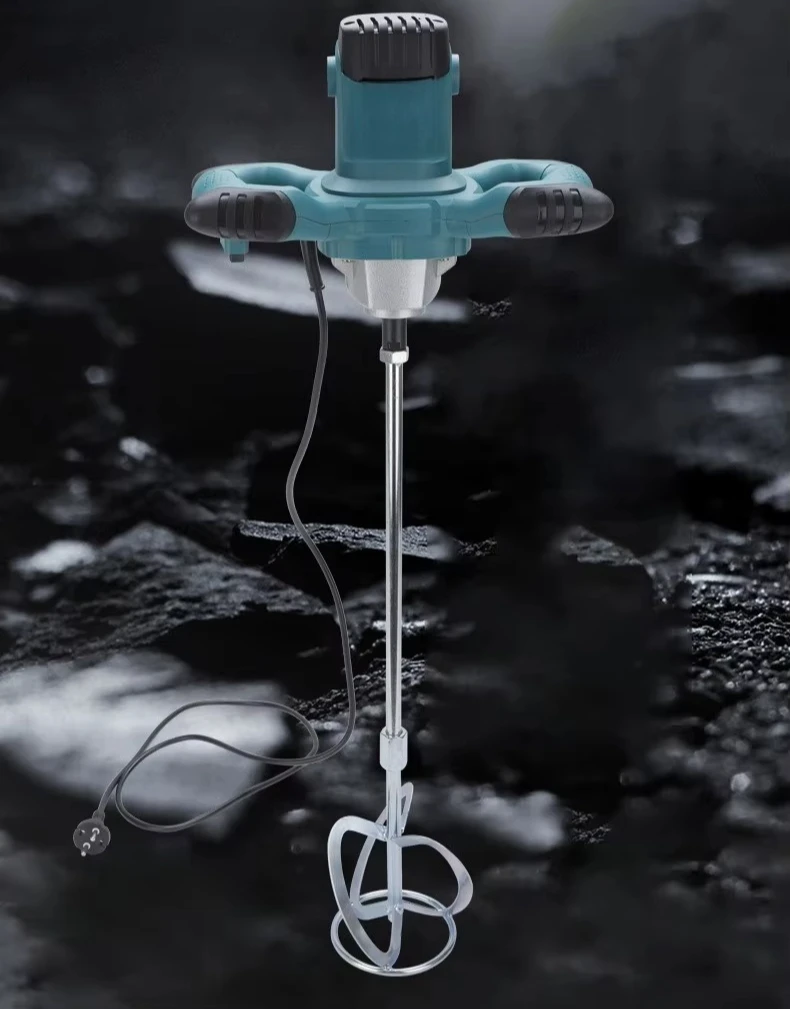 Industrial grade handheld lithium battery electric paint mixer for mixing paint, cement, paint, putty powder