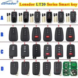 Chiave telecomando intelligente universale serie Lonsdor LT20 8A 4D per Toyota Lexus per KH100+ K518 K518ISE