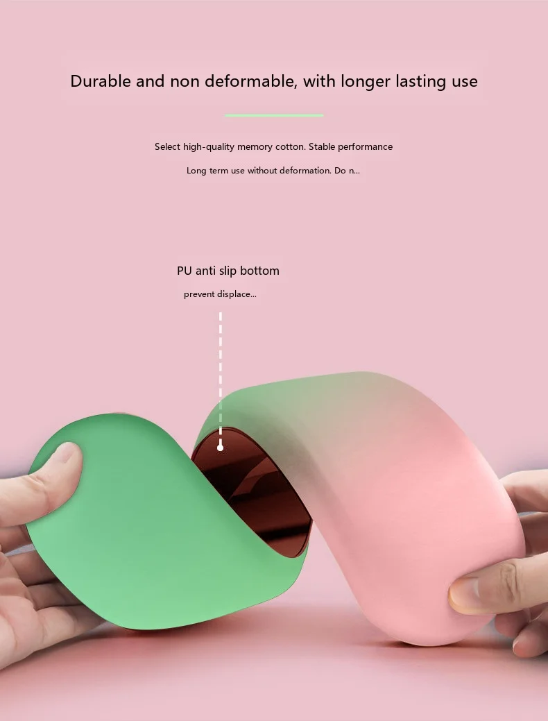 Farbverlauf-Silikon-Handgelenkauflage-Mauspad 6 Farben Büro-Gaming Ergonomische Rutschfeste Schreibtischunterlage Weich – Detail 7