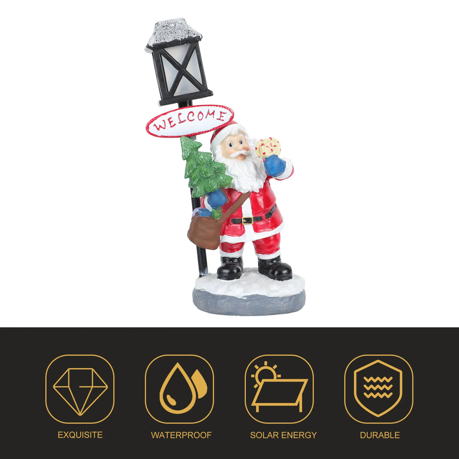 Lampe de nuit de noël en résine, 1 pièce, Art créatif, décoration de table, ornement lumineux, artisanat de noël