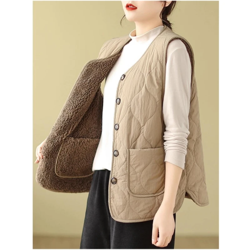 

Женский повседневный круглый жилет Ne Svel, тюжет, двусторонняя одежда, теплая осень-зима, новый внутренний слой, перекрытие oulder