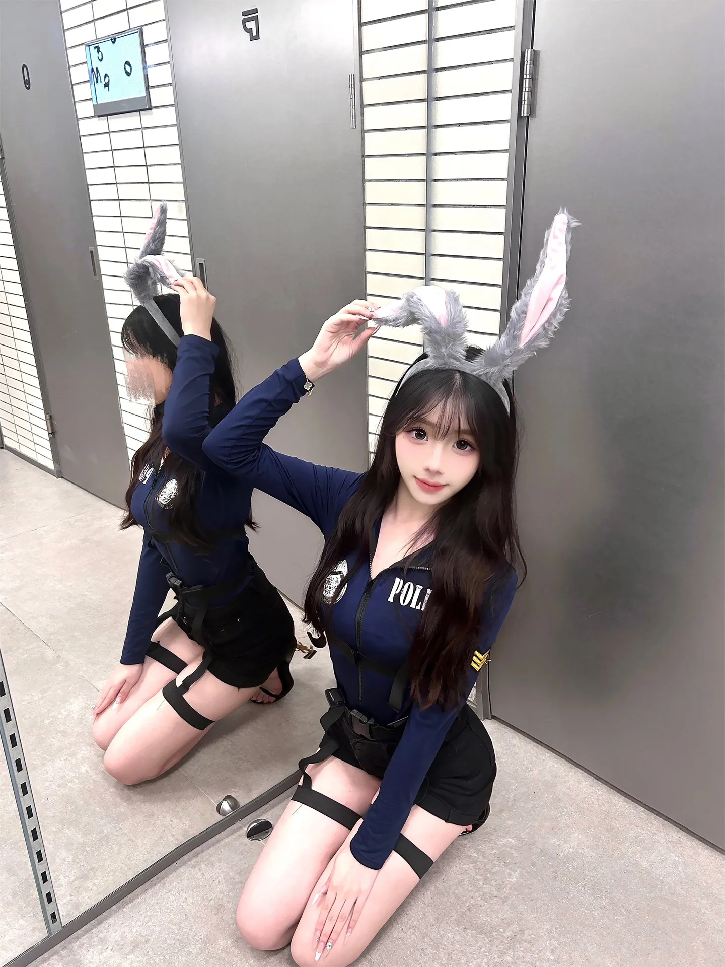 

Сексуальный костюм полицейского кролика на Хэллоуин, женский костюм для косплея, orm Air Steward, брюки с высокой талией, рта, полиэфирное волокно