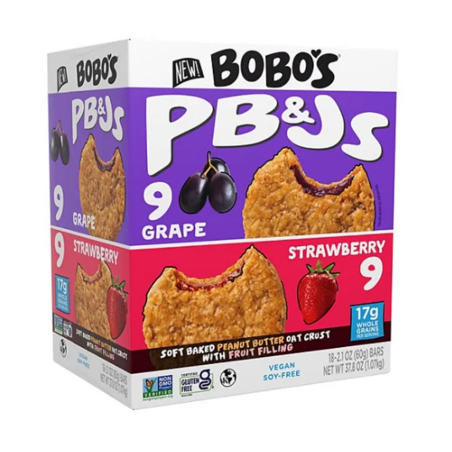 

Пакет овсяных закусок Bobo's PBandJ, 18 шт.