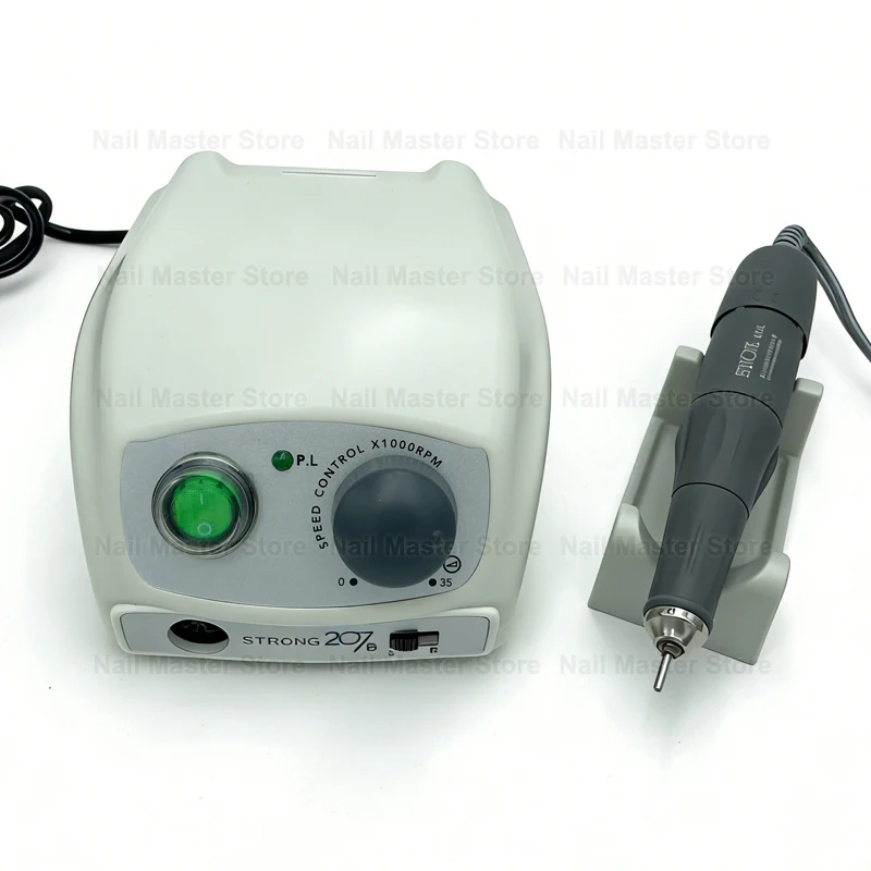 STRONG 207B Grey Manicure Machine Control Box 35000RPM 105L Handlepiece polishing Nail drill pedicure Manicure Machine Set