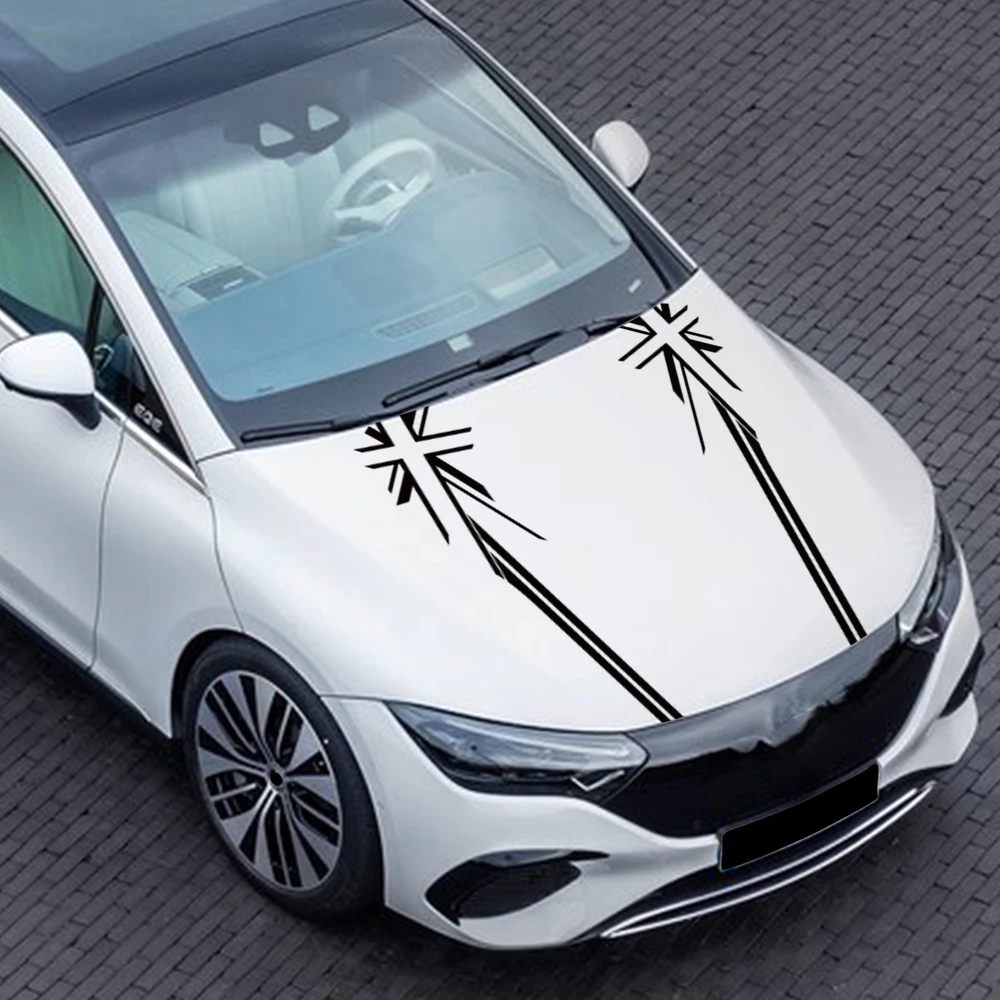

Car Hood Bonnet Sticker Cover Union Jack Styling Decor Decal Auto Tuning Accessories for Ford MINI BMW Toyota Renault Dacia Kia