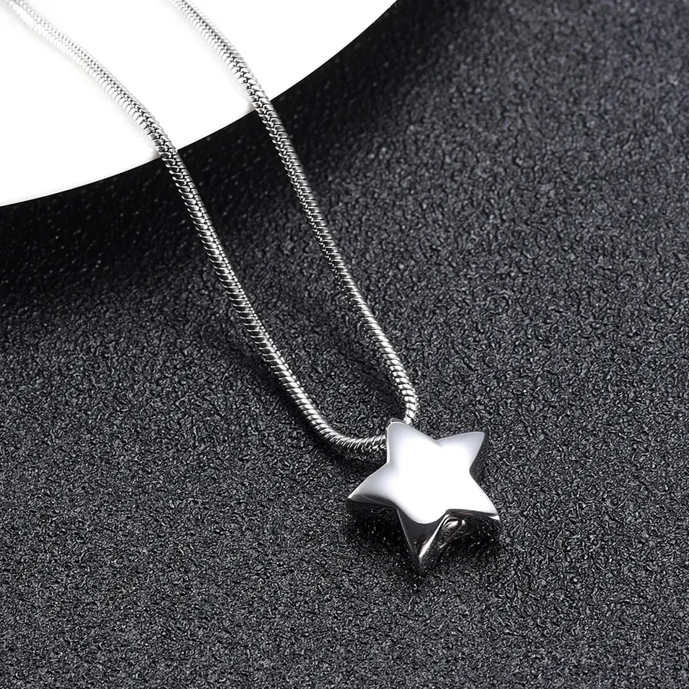 Little Star Cremation Urn Neckalce Small Charm Keepsake Ashes Holder Memorial Jewelry Urn Necklace for Ashes Cremation Jewelry