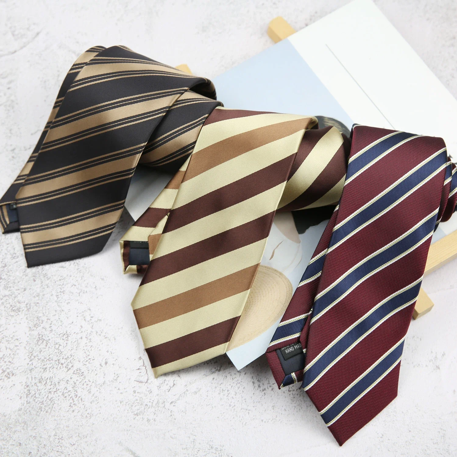New Striped Business Neck Ties for Mens Wedding Party Neckties For Men Bridegroom Suits Gravatas Cravat Corbatas Clothing Decor