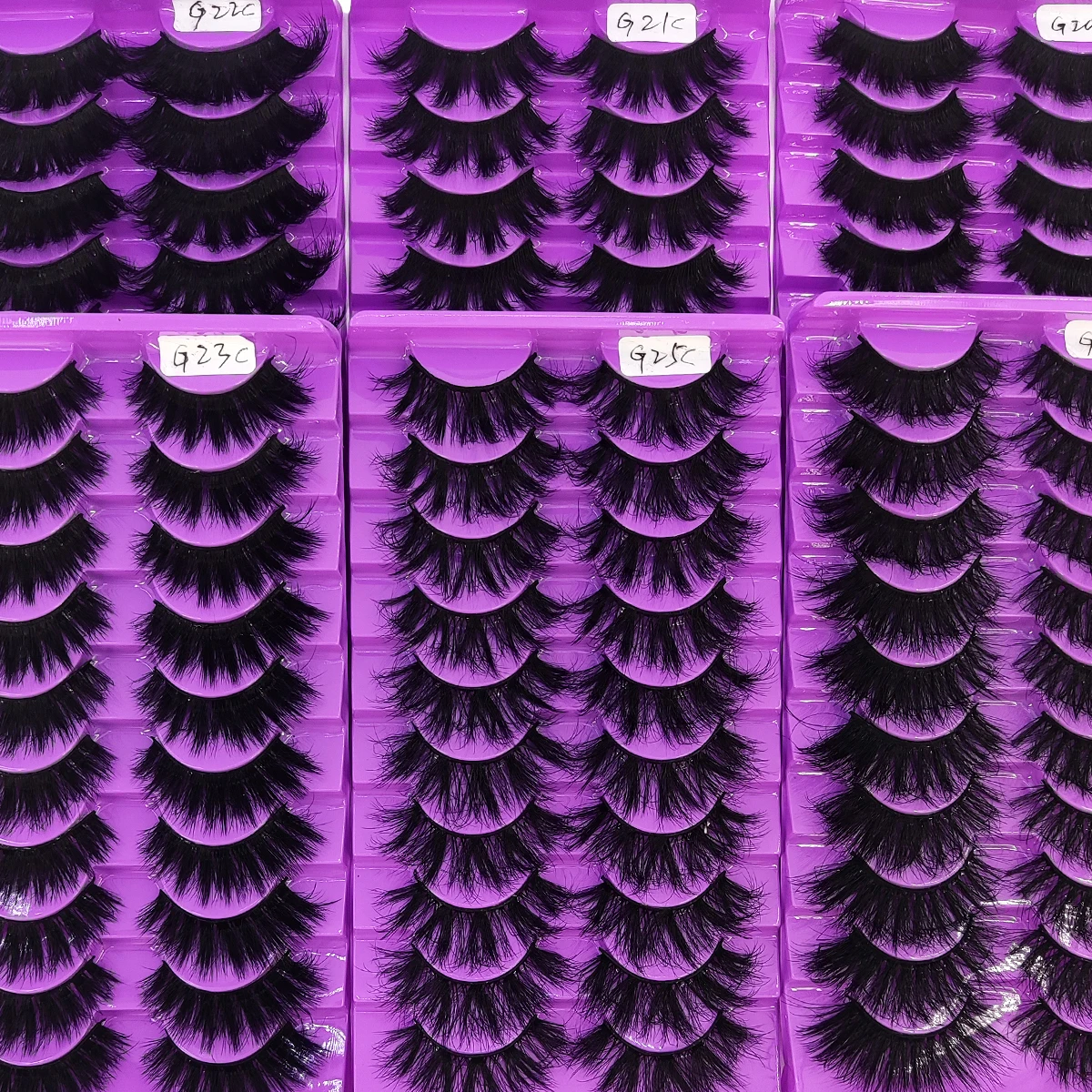 Nouveau 10 paires 3D Faux cils de vison moelleux doux complet épais vaporeux naturel longs Faux cils cils bouclés cils en gros