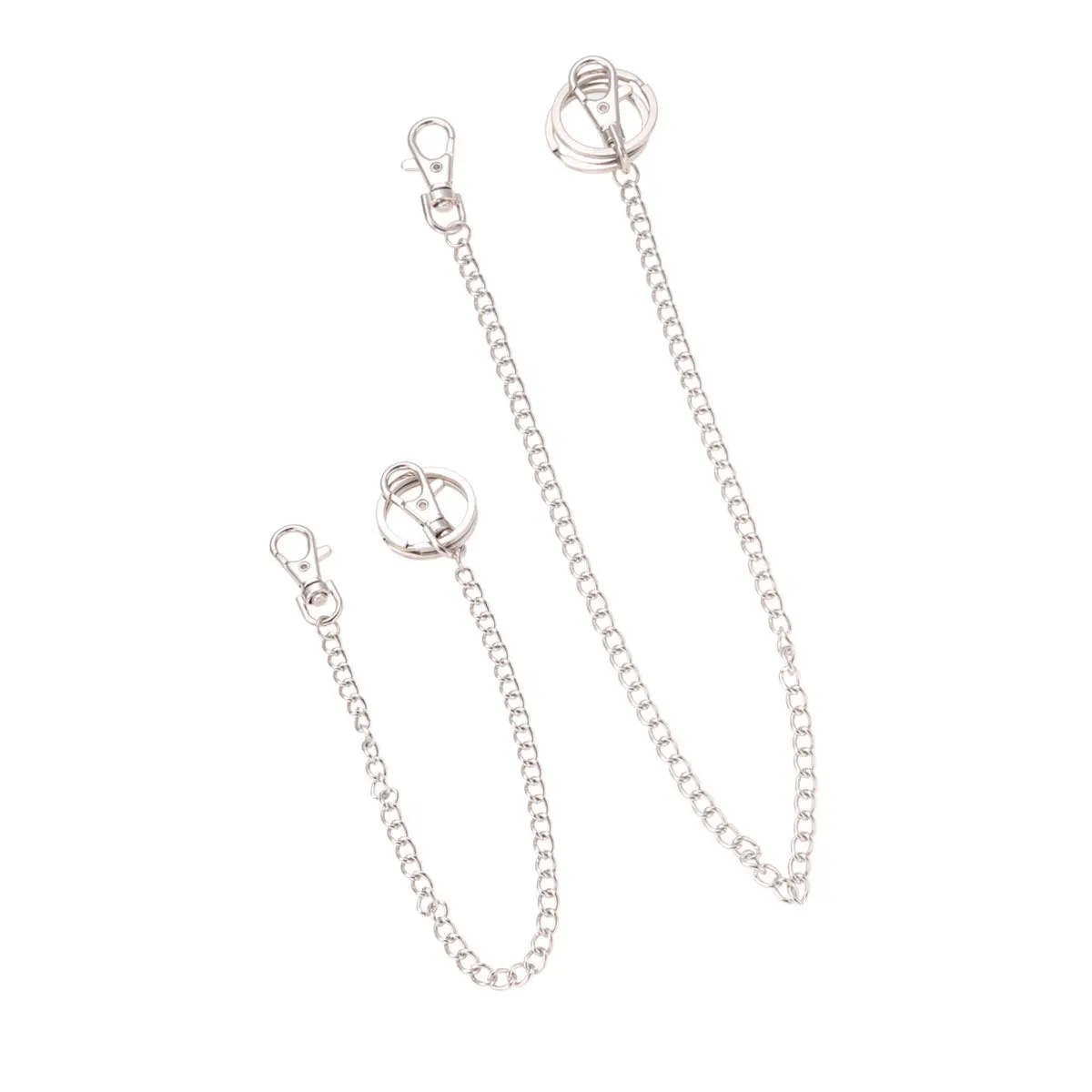 2 قطعة الجينز المعدني 25 سنتيمتر 40 سنتيمتر الفضة الشرير نمط للرجال النساء بنطلون سلسلة مفتاح حامل جيب سلسلة الإكسسوارات #2