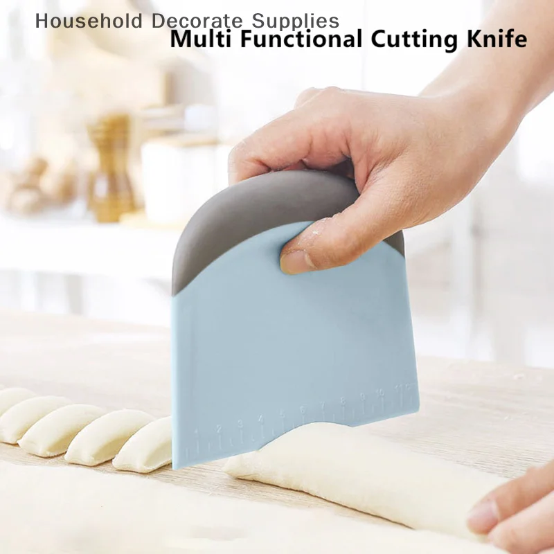 

Essential Baking Tools, Dough Bench Scraper and Bowl Cutter, with Scaled Edges for Pizza, Bread, Cream Cake DIY