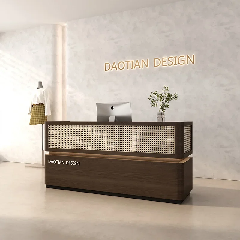 K Rattan Bar Cashier Chinese Tea Dining Hotel Antique Health Center Beauty Salon Front Desk