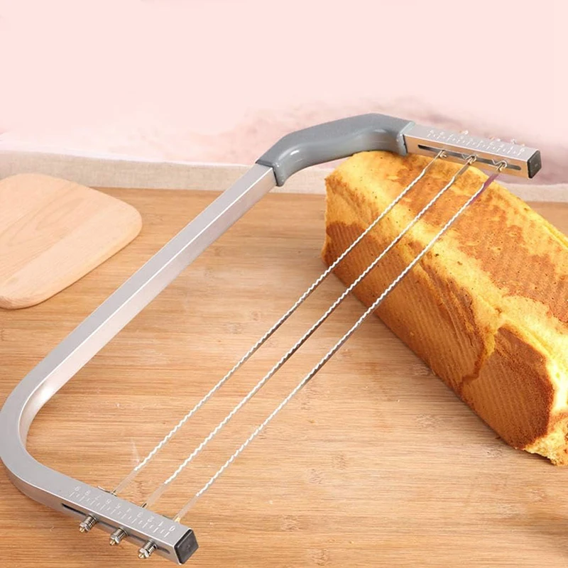 

Adjustable 3 Blades Cake Cutter Stainless Steel Interlayer Cake Slicer Baking Tool Leveler Toast Cut Saw Bread Cutter Slicer