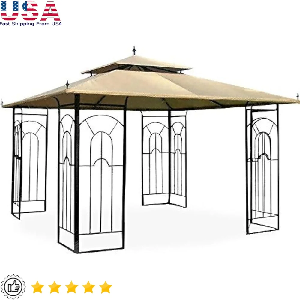 

12x12 Arrow Gazebo Canopy Replacement Cover RipLock Durable Weather Resistant Outdoor Shelter Canopy Top