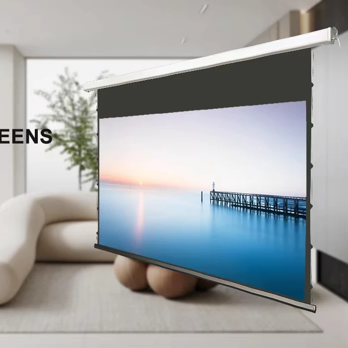 

4K Sliver ALR Electric Projector Screen for Middle Long Projector 100 Inch Home Theater Motorized Projection Screen 16:9 Format