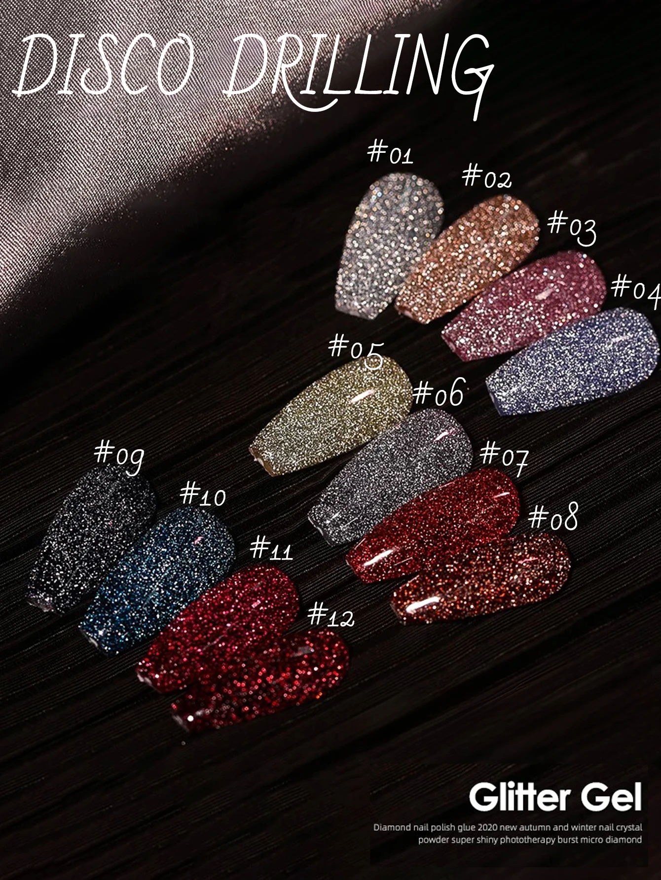 12 ミリリットル 1 個夏秋爪赤きらびやかなダイヤモンドメイラードジェルネイルポリッシュ白爪ピンク爪ネイル用品