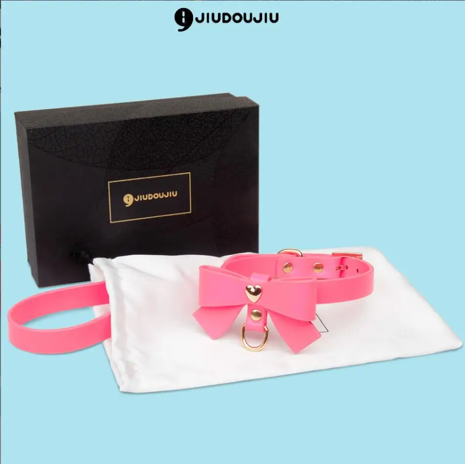 الكبار لعبة المثيرة الكلب اللعب المقود الجلود الموقف الياقات Bowknot الجنس طوق لعبة تدريب BDSM عبودية أدوات الجنس SM الرقيق S3047