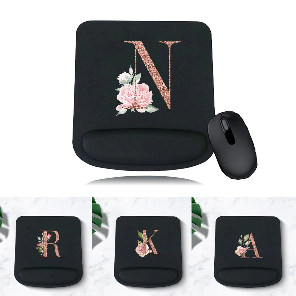 New Computer Mousepad Ergonomic Mouse Pad Square Shape Wrist Pad Non-slip Streamline Wrist Rest Rose Gold Series Support Mat