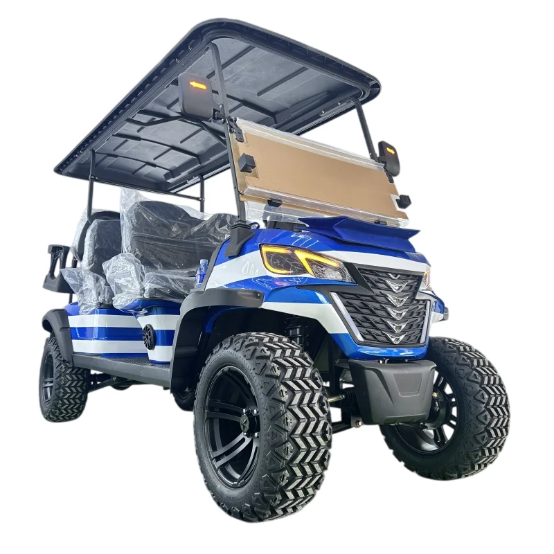 

72V 7.5KW Luxury 6 Seater Golf Cart Lifted Off-Road Golf Buggy 60v Lithium Battery Custom 6 Seats Golf Cart Electric