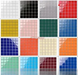 30x30cm Mediterranean color ceramic mosaic tiles black and white red yellow green blue pink kitchen bathroom wall tile