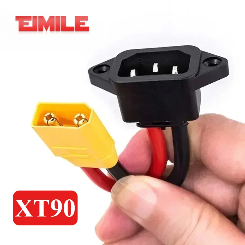 C14 3Pin to XT60/XT90 Male Female Power Cable 3Prong Battery Silicone Charging Line Connector for RC Battery New Energy E-bike