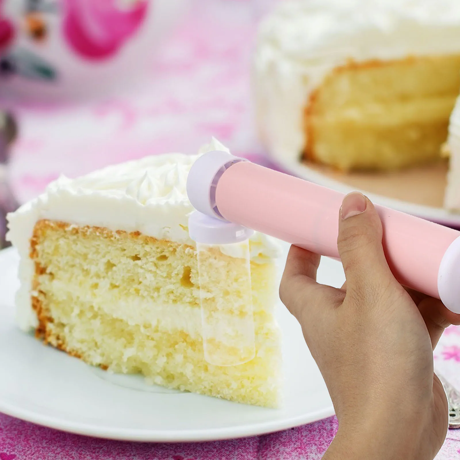 

Premium Cake Coloring Sprayer Reusable Plastic PP Manual Airbrush Baking Tool Home Bakery Decorative Duster Chic Cake Color