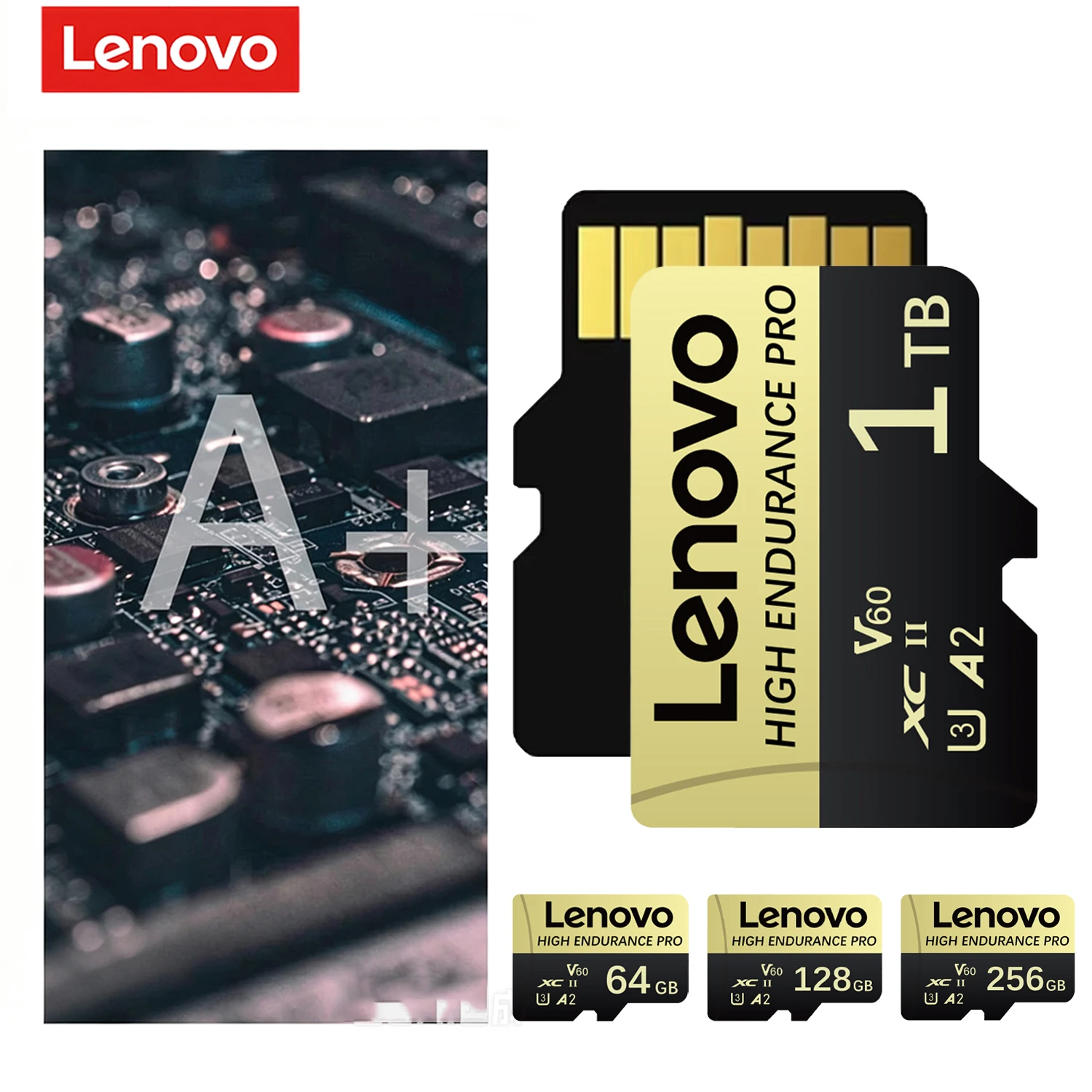 

Lenovo SD Card 1TB Class 10 V60 TF Card SD Memory Card 128GB 256GB 512GB U3 High Speed TF Flash Cards For Nintendo Switch Camera