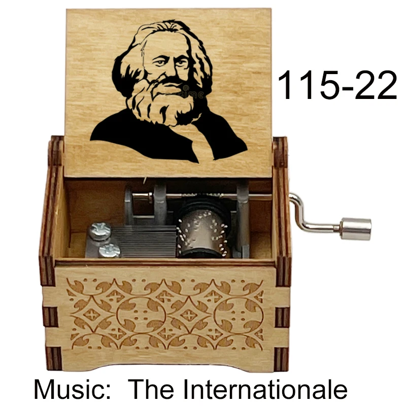 Wooden The Internationale Music Box hand Musical Box Gift For students workmate friends father mother grandfather new year gift