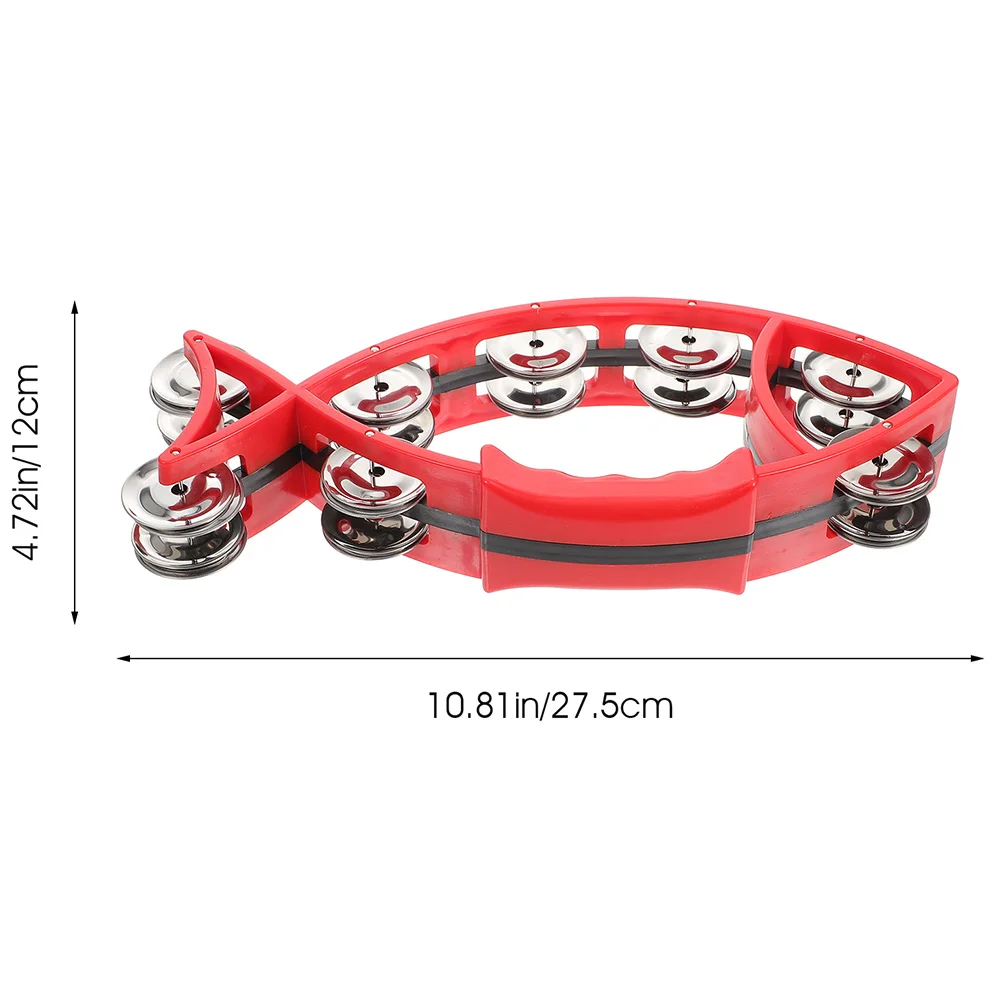 2 قطعة جرس اليد شكل السمكة المحمولة أداة قرع للأطفال إيقاع التعلم الموسيقية الدعائم الطرف مرحلة الأداء طفل