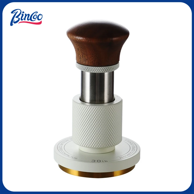 Bincoo Constant Force Titanium Plated Espresso Tamper 30LB Impact Threaded Base Coffee Machine Accessory Tamping Tool
