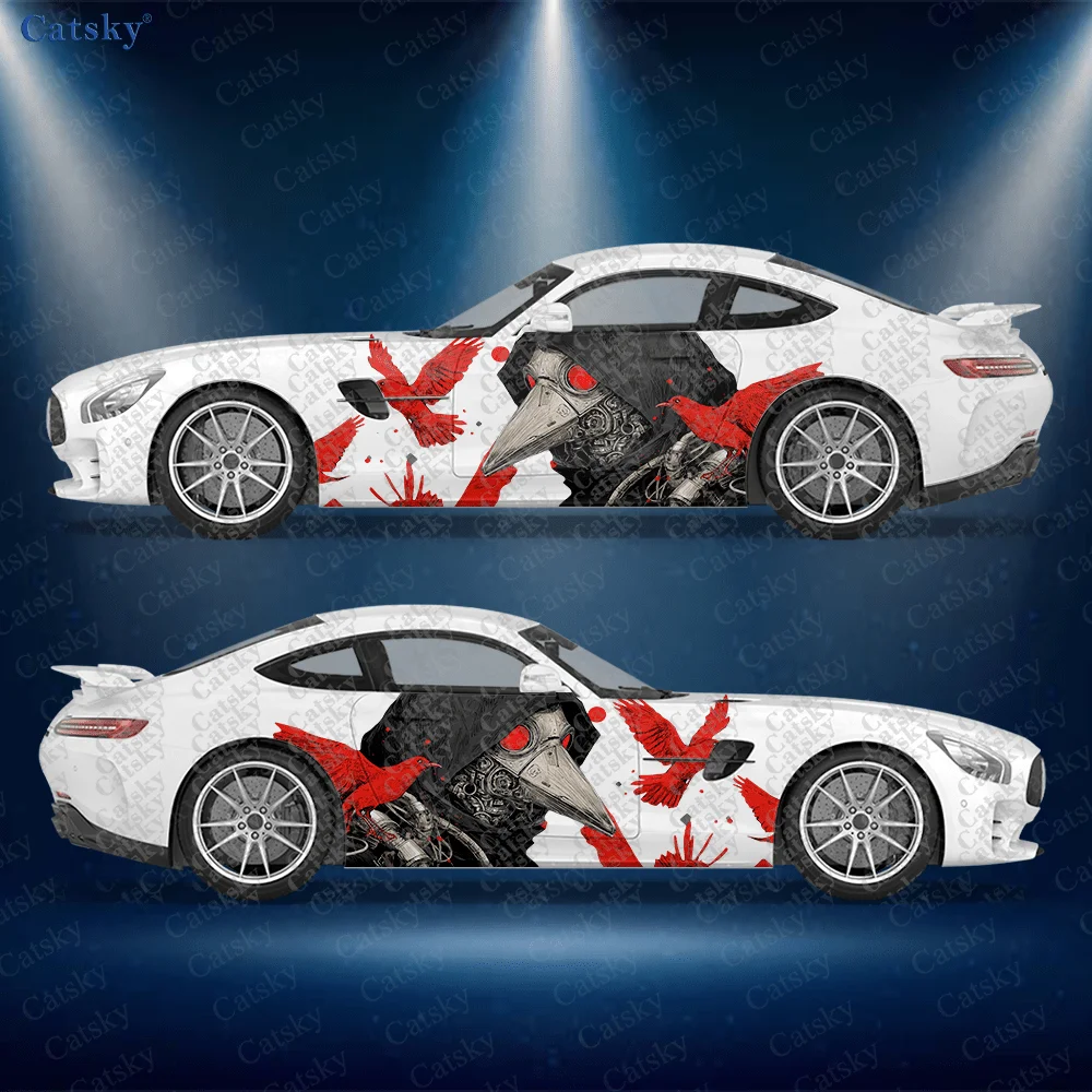 CATSKY.2pcs.Sea Siren Car Side Decals | Self-Adhesive PVC Waterproof & Scratch-Resistant Stickers, Fashionable Decals with Matte