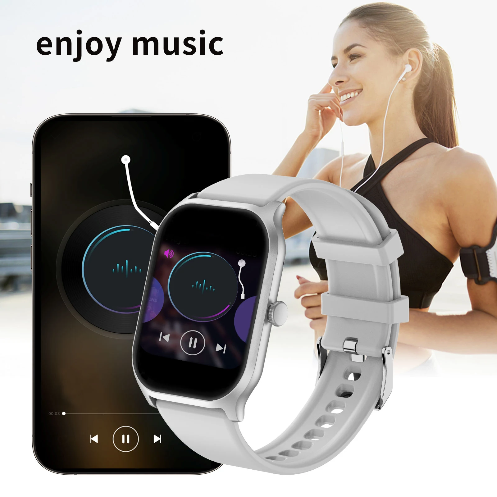 HOT Smart watch gift for men and women, full touch screen smart sports watch, answering/wireless calls, multiple APP reminders