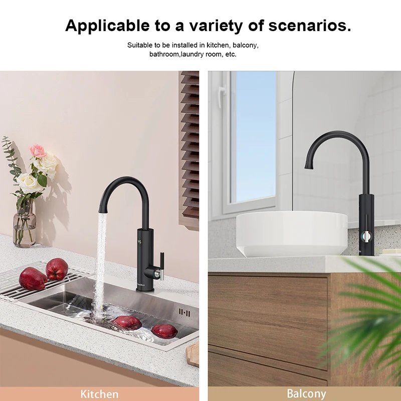 3200 W elektrischer Warmwasserbereiter, 220 V, Durchlauferhitzer, Küchenarmatur, Mischbatterie, 2-in-1-Heizsystem für fließendes Wasser, elektrischer Geysir