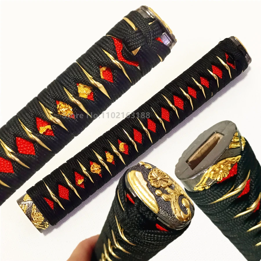 

26.5CM JAPANESE TSUKA HANDLE FUCHI KASHIRA MENUKI ITO FOR JAPAN SWORD SAMURAI KATANA FITTINGS NEW NICE