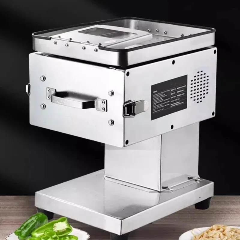 

Электрическая мясорубка 220 В, коммерческая автоматическая машина для резки мяса, новая машина для нарезки свиных ушек, маленькая бытовая машина для резки мяса