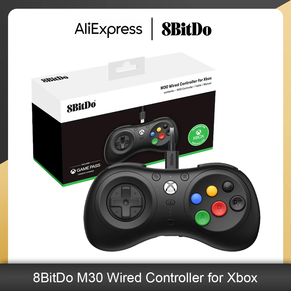 

8BitDo M30 Wired Controller Gamepad for Xbox Series X/S, Xbox One, and Windows with 6-Button Layout - Officially Licensed